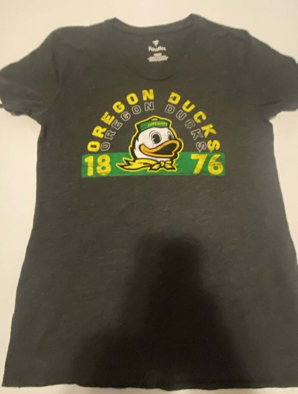 Fanatics Oregon Ducks Women's Charcoal Short Sleeve Graphic T-Shirt